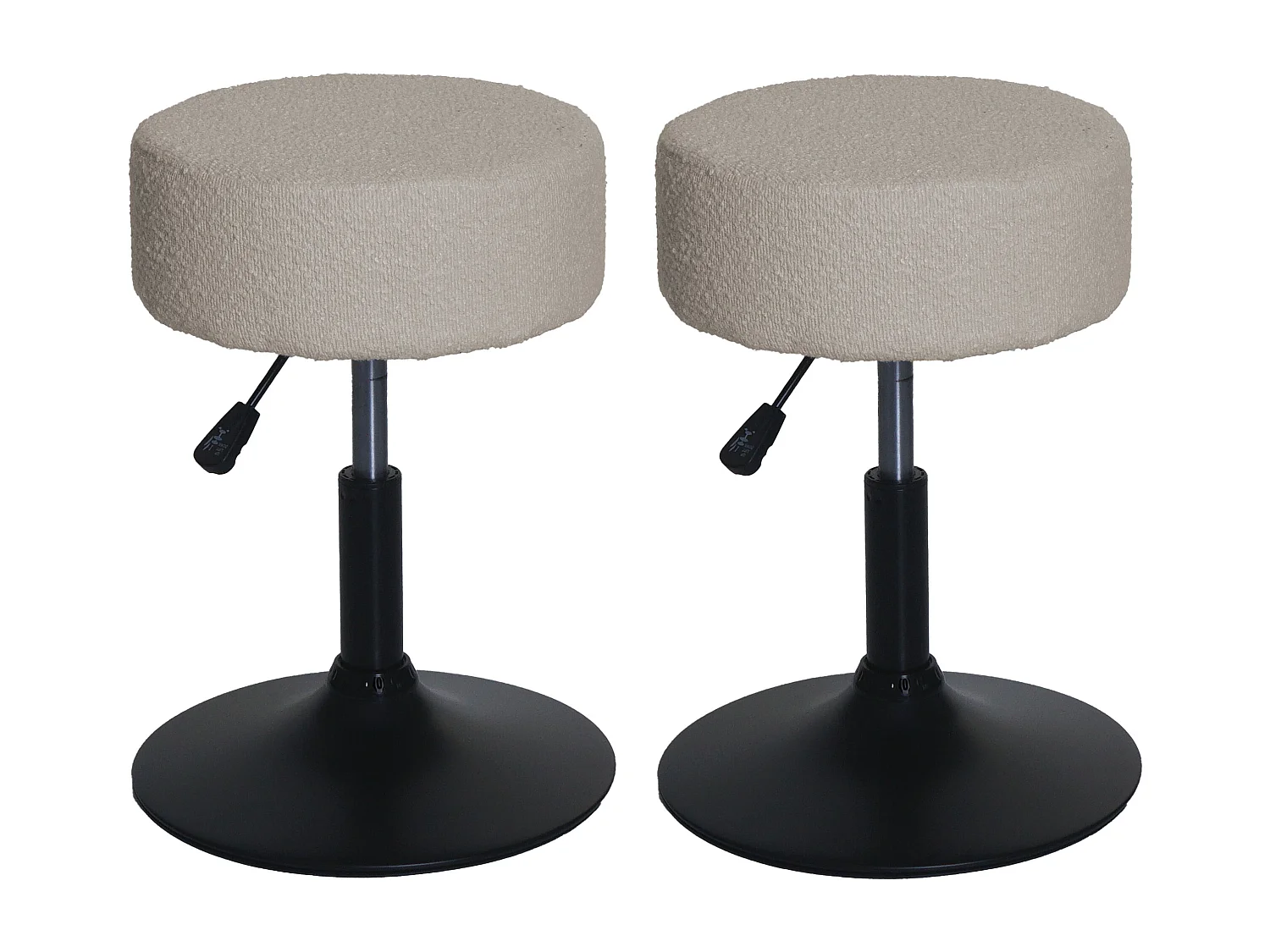 Tabouret MCW-C22 (lot de 2),  beige