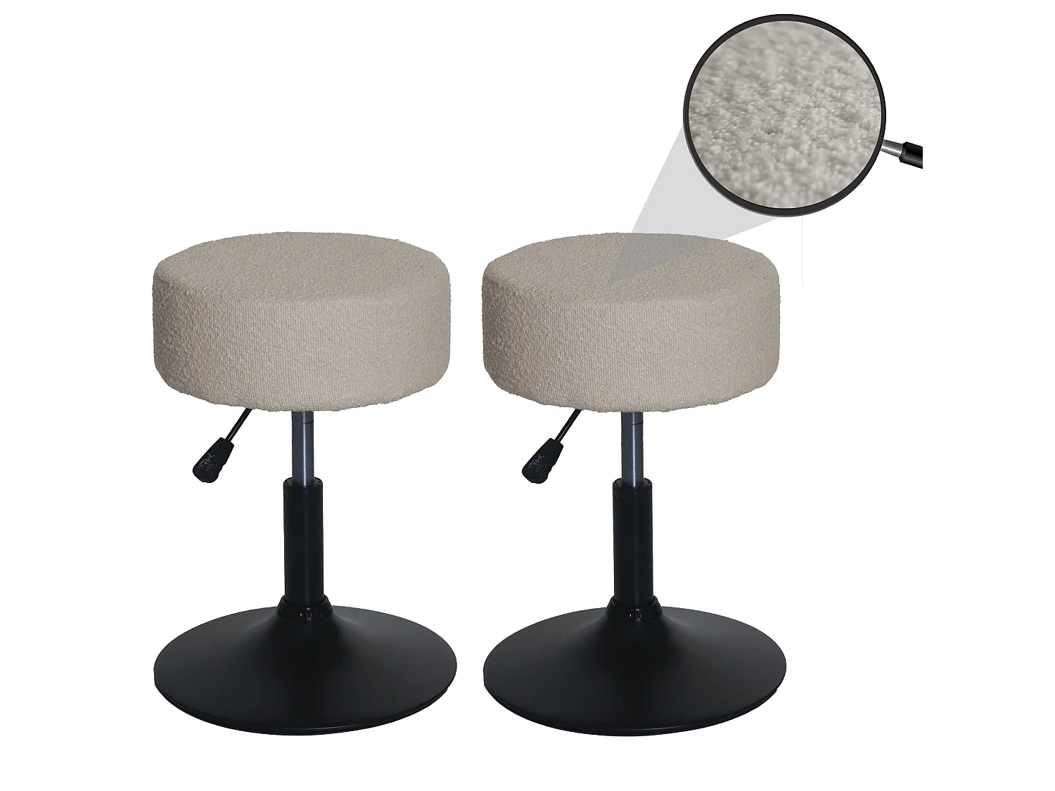 Hocker MCW-C22 (2er-Set), Beige