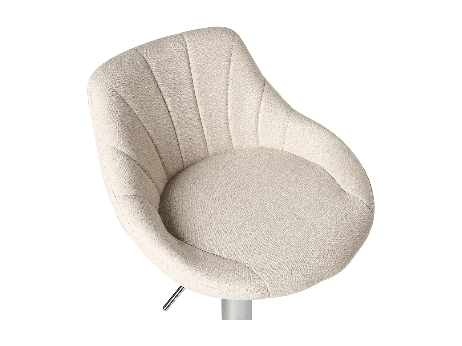 Lot de 2 tabourets de bar LUCCA Tissu Beige clair