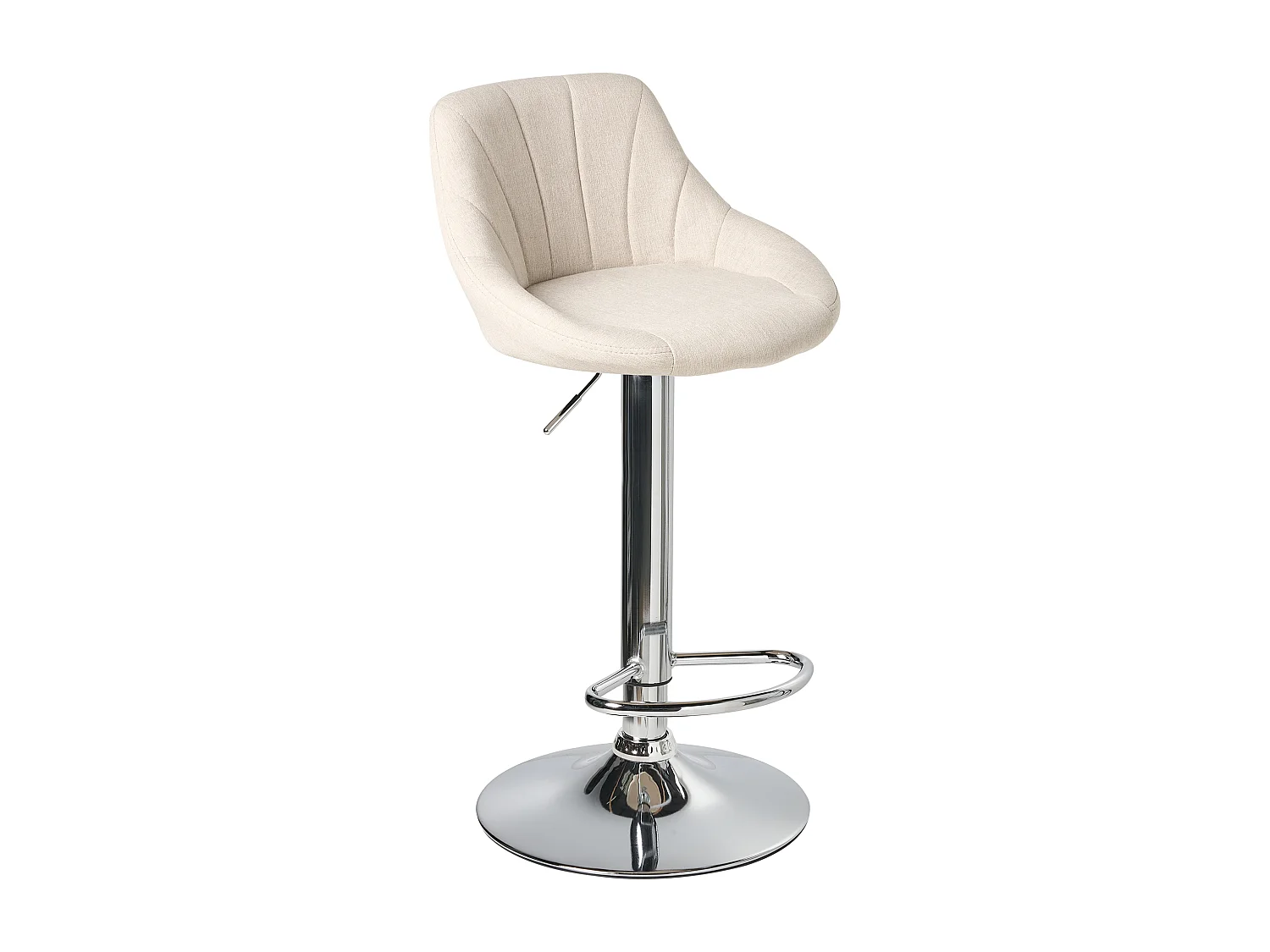 Lot de 2 tabourets de bar LUCCA Tissu Beige clair