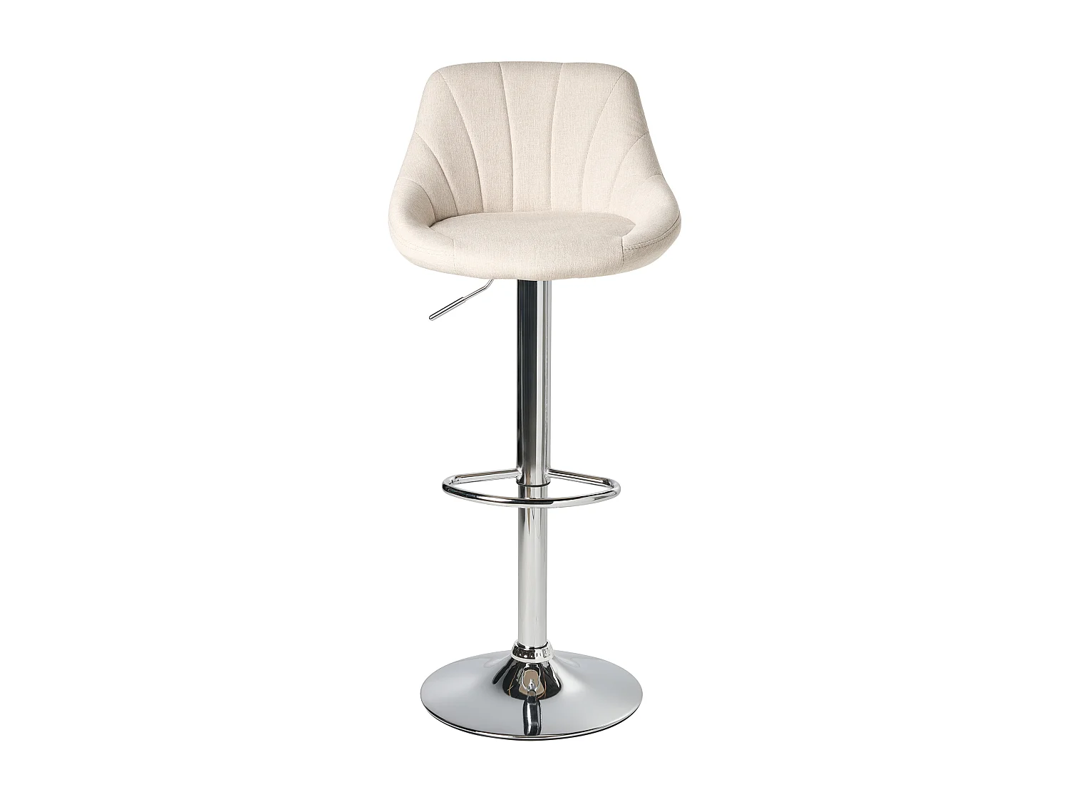 Lot de 2 tabourets de bar LUCCA Tissu Beige clair