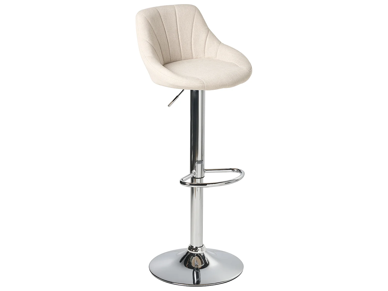 Lot de 2 tabourets de bar LUCCA Tissu Beige clair