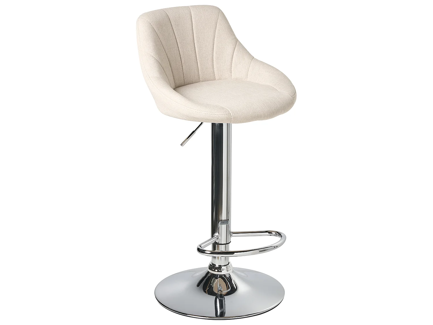 Lot de 2 tabourets de bar LUCCA Tissu Beige clair