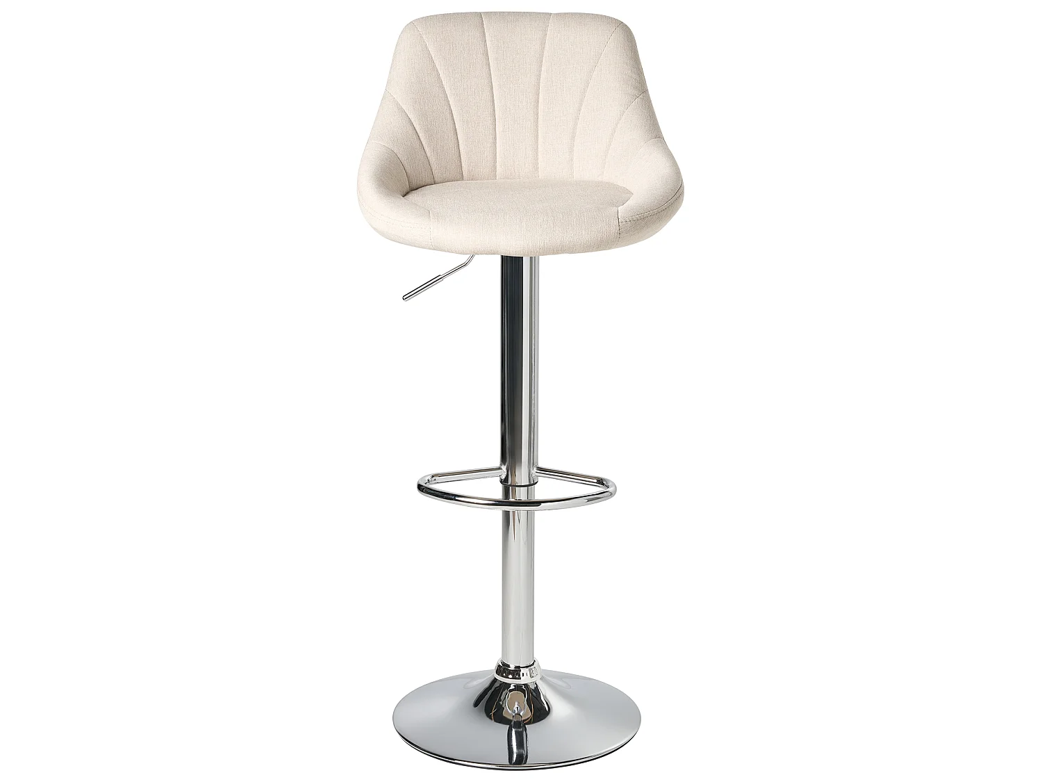 Lot de 2 tabourets de bar LUCCA Tissu Beige clair