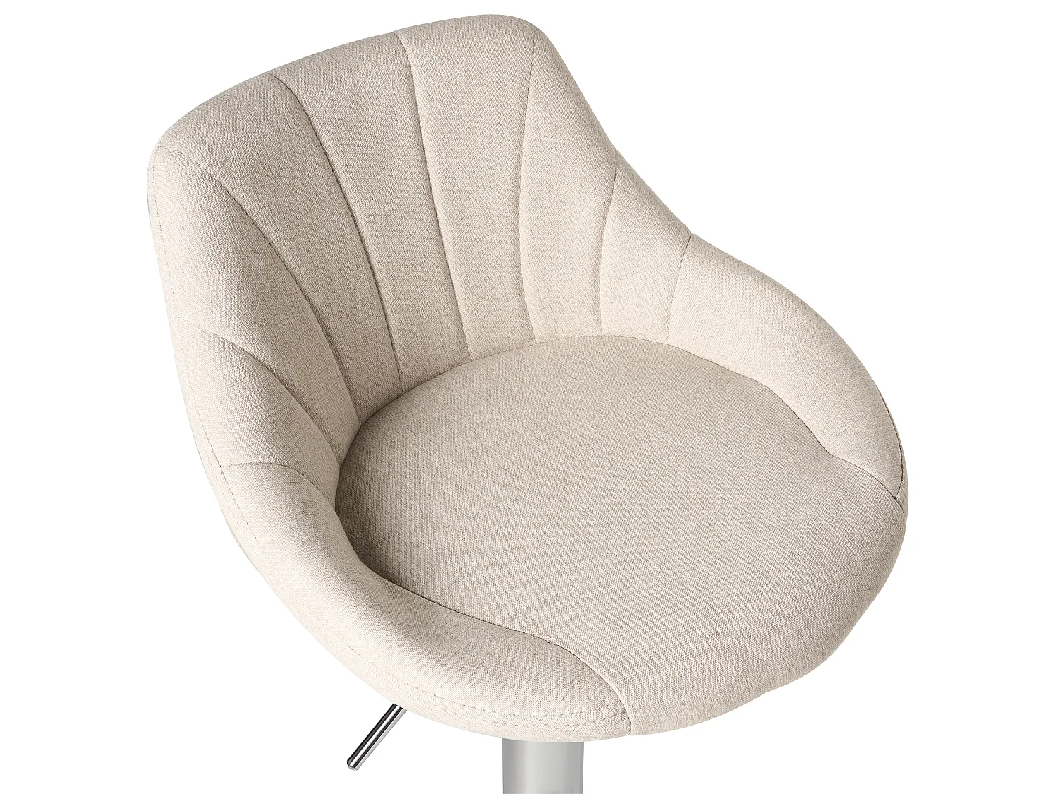 Lot de 2 tabourets de bar LUCCA Tissu Beige clair