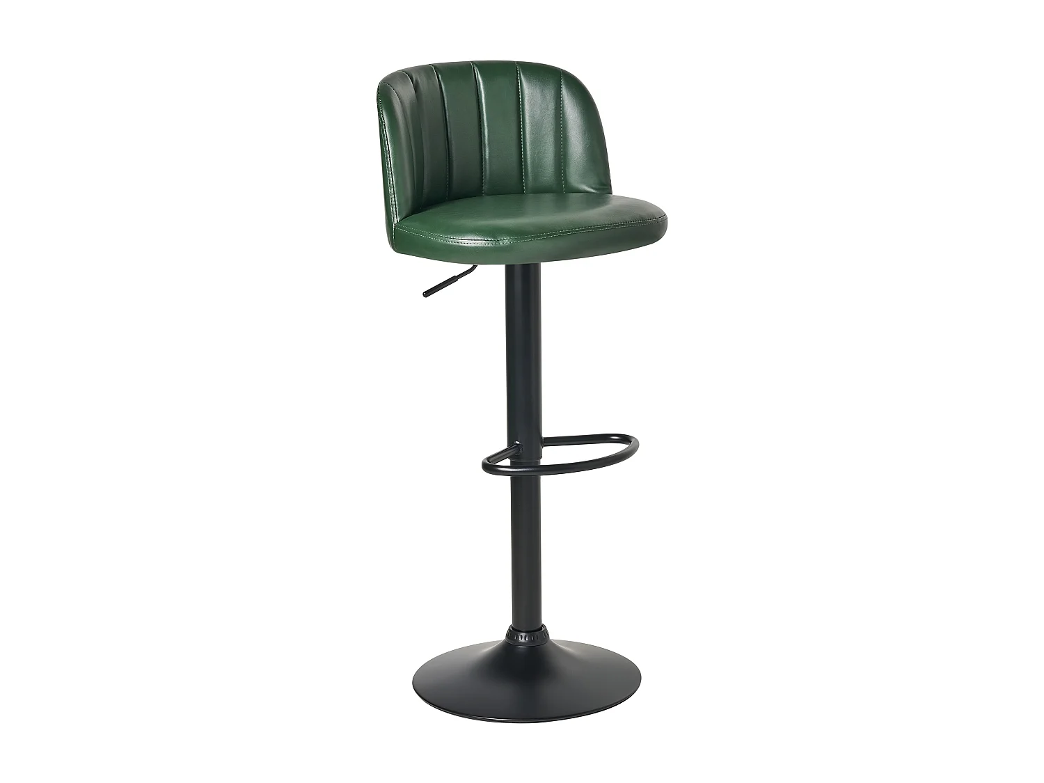 Lot de 2 tabourets de bar VLORE Cuir PU Vert foncé