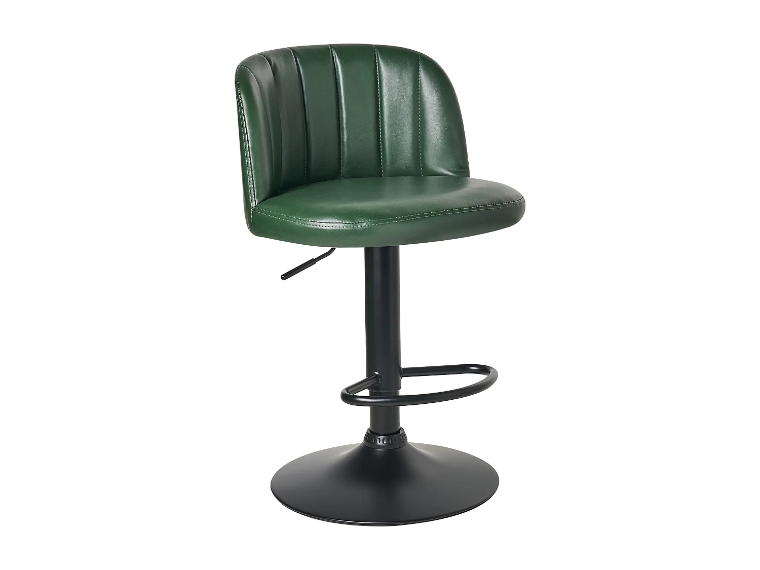 Lot de 2 tabourets de bar VLORE Cuir PU Vert foncé