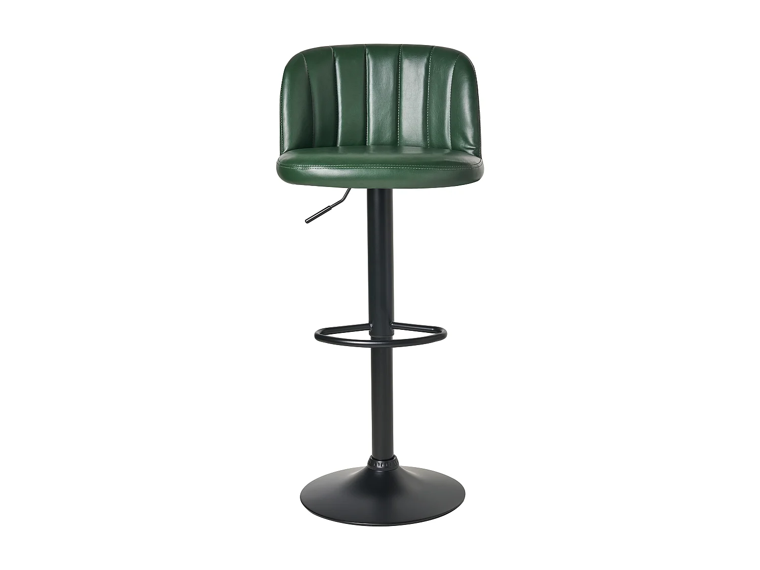 Lot de 2 tabourets de bar VLORE Cuir PU Vert foncé