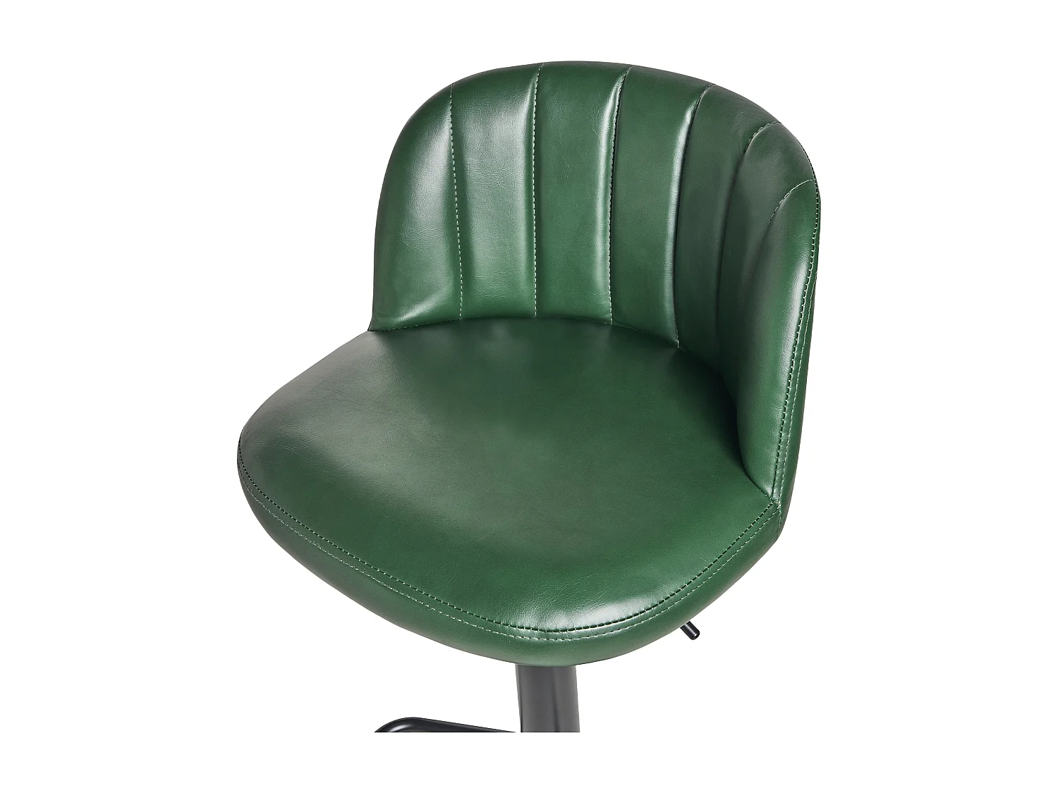 Lot de 2 tabourets de bar VLORE Cuir PU Vert foncé
