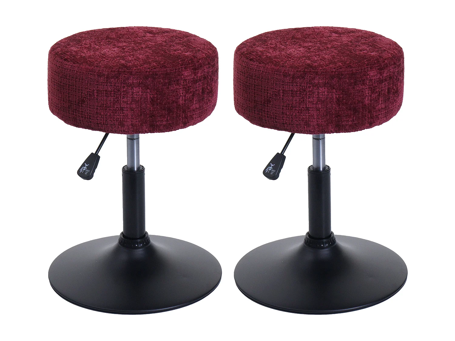 Tabouret MCW-C22 (lot de 2),  bordeaux