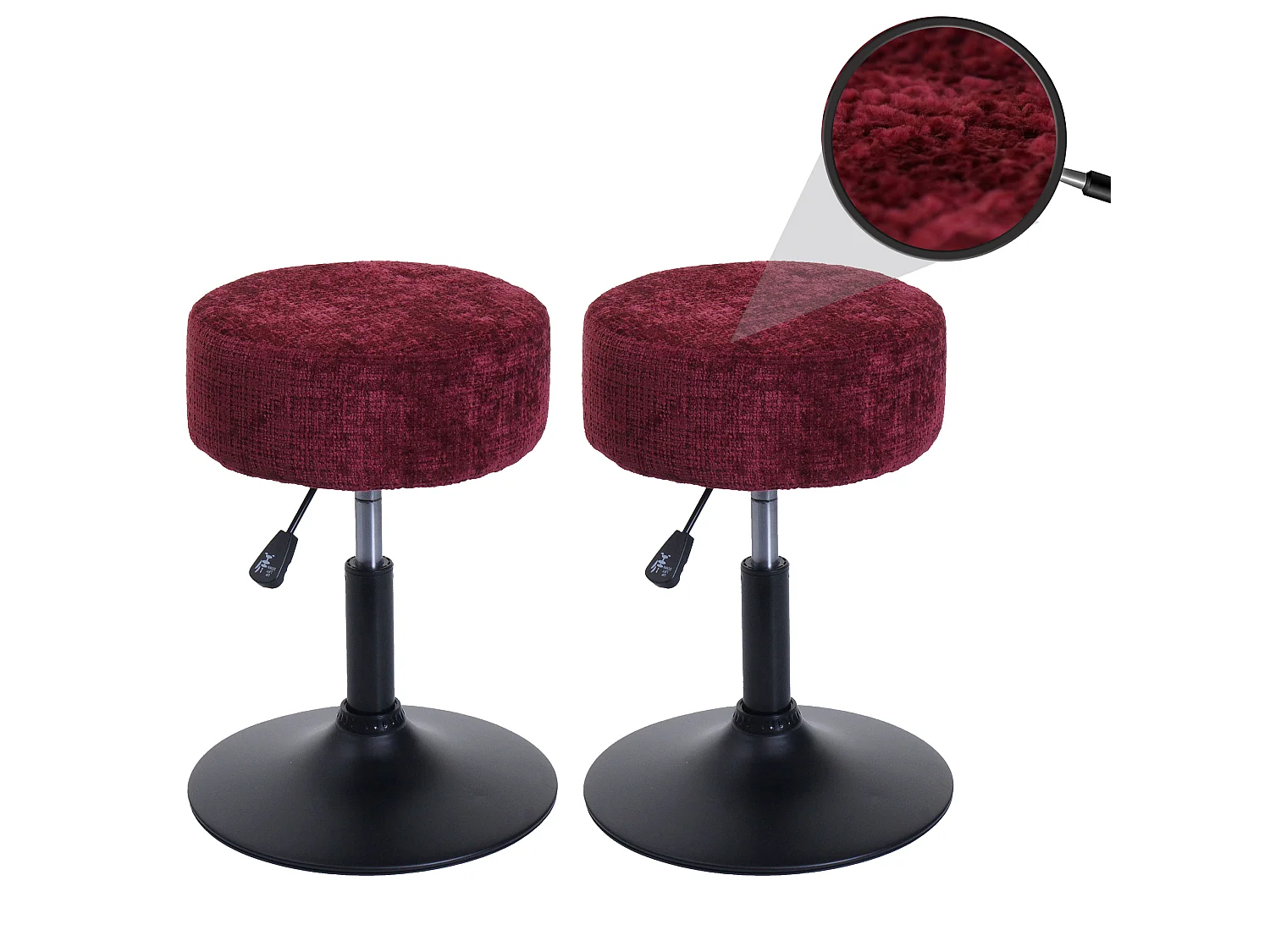 Hocker MCW-C22 (2er-Set), Bordeaux