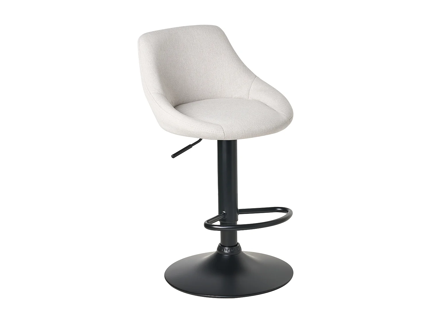 Lot de 2 tabourets de bar MEDULIN Tissu Gris clair