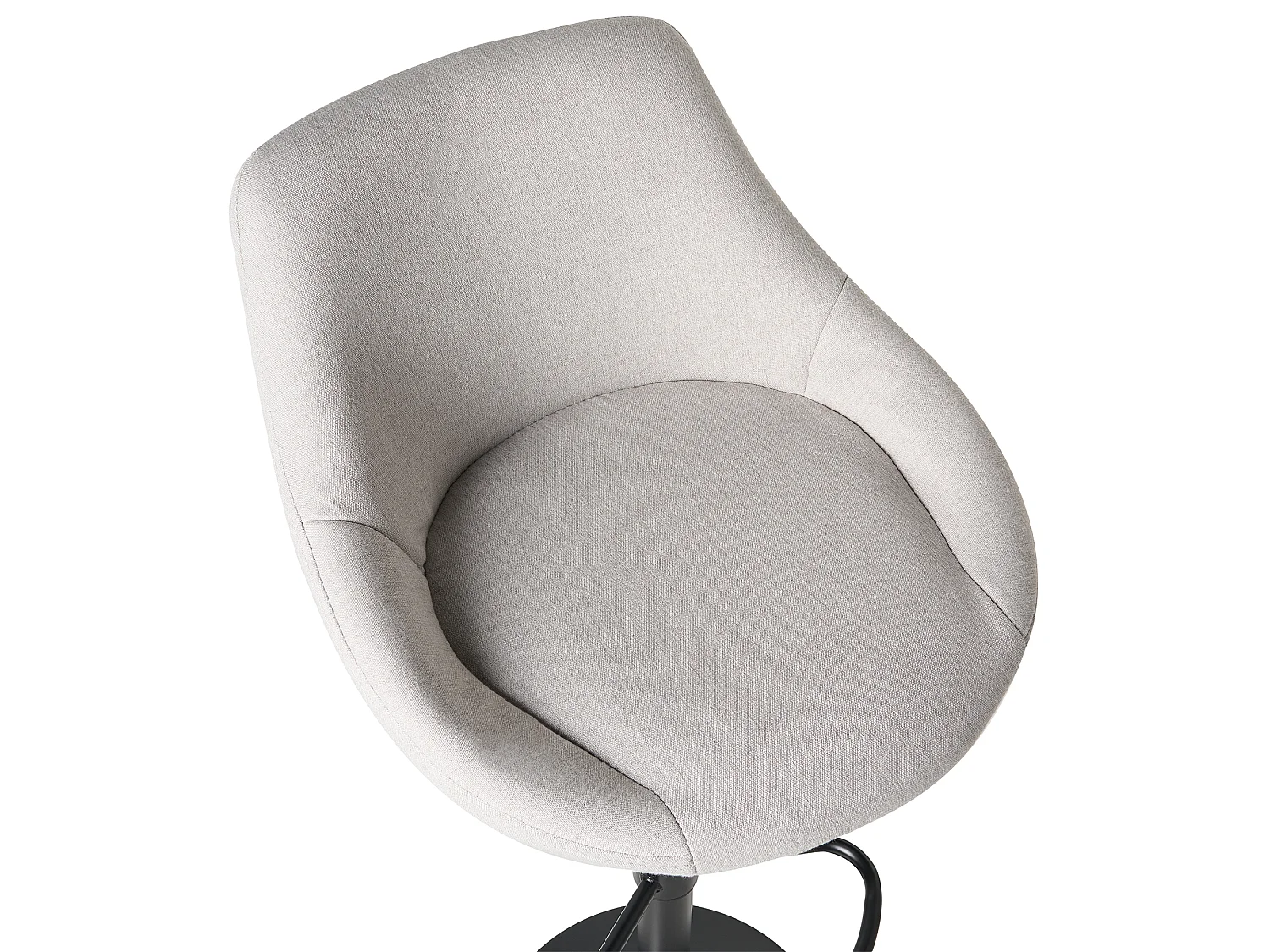 Lot de 2 tabourets de bar MEDULIN Tissu Gris clair