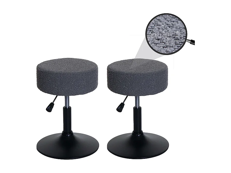 Hocker MCW-C22 (2er-Set), Dunkelgrau