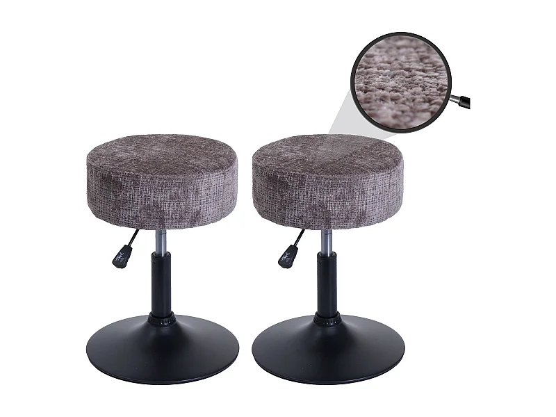 Tabouret MCW-C22 (lot de 2),  marron