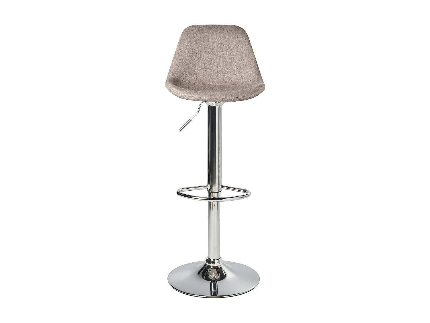 Lot de 2 tabourets de bar KAHLA Tissu Taupe