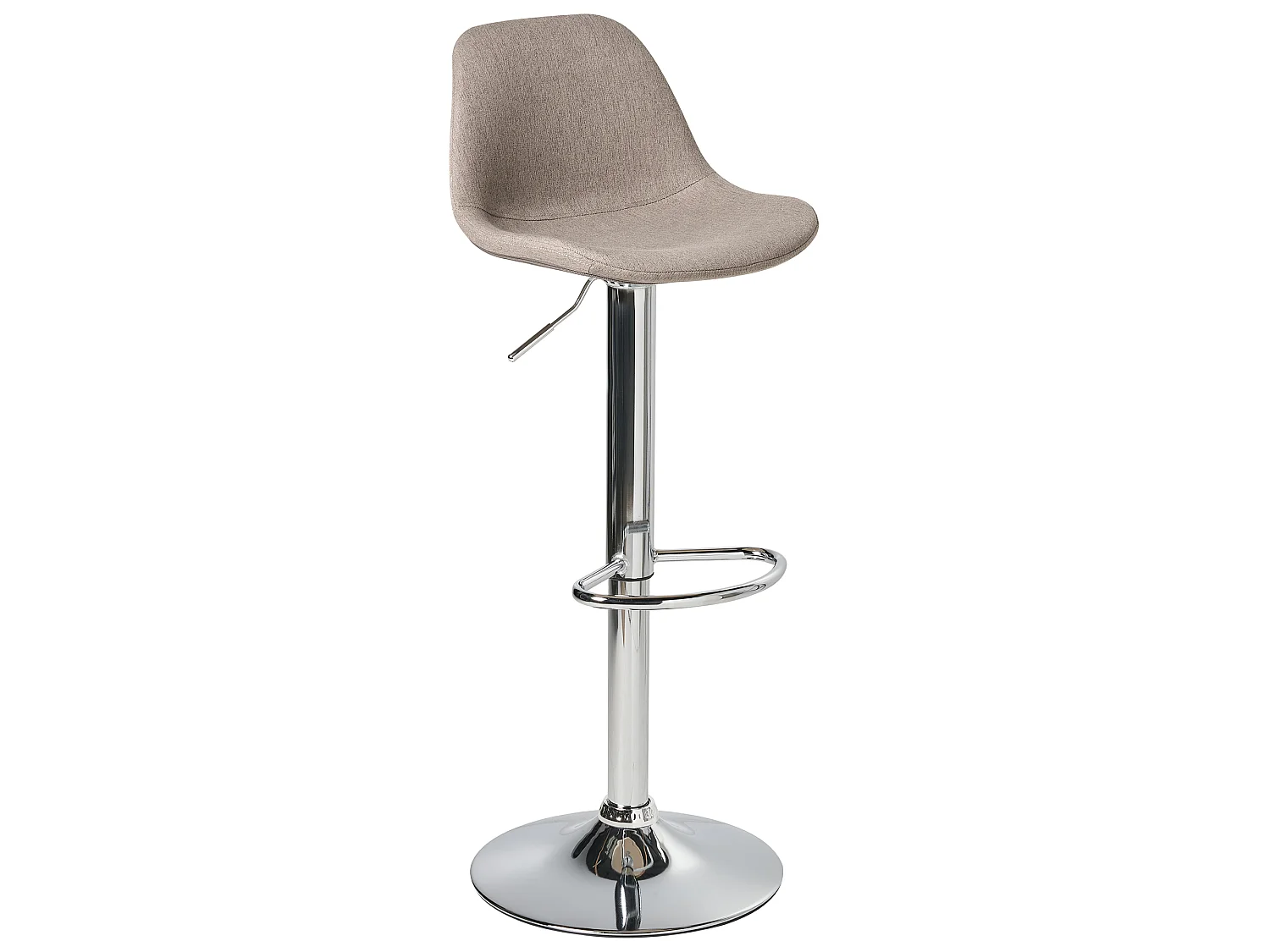 Lot de 2 tabourets de bar KAHLA Tissu Taupe