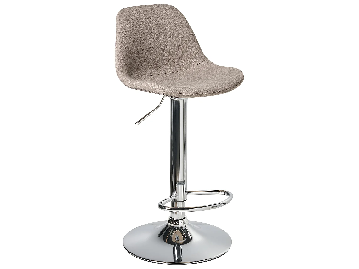 Lot de 2 tabourets de bar KAHLA Tissu Taupe