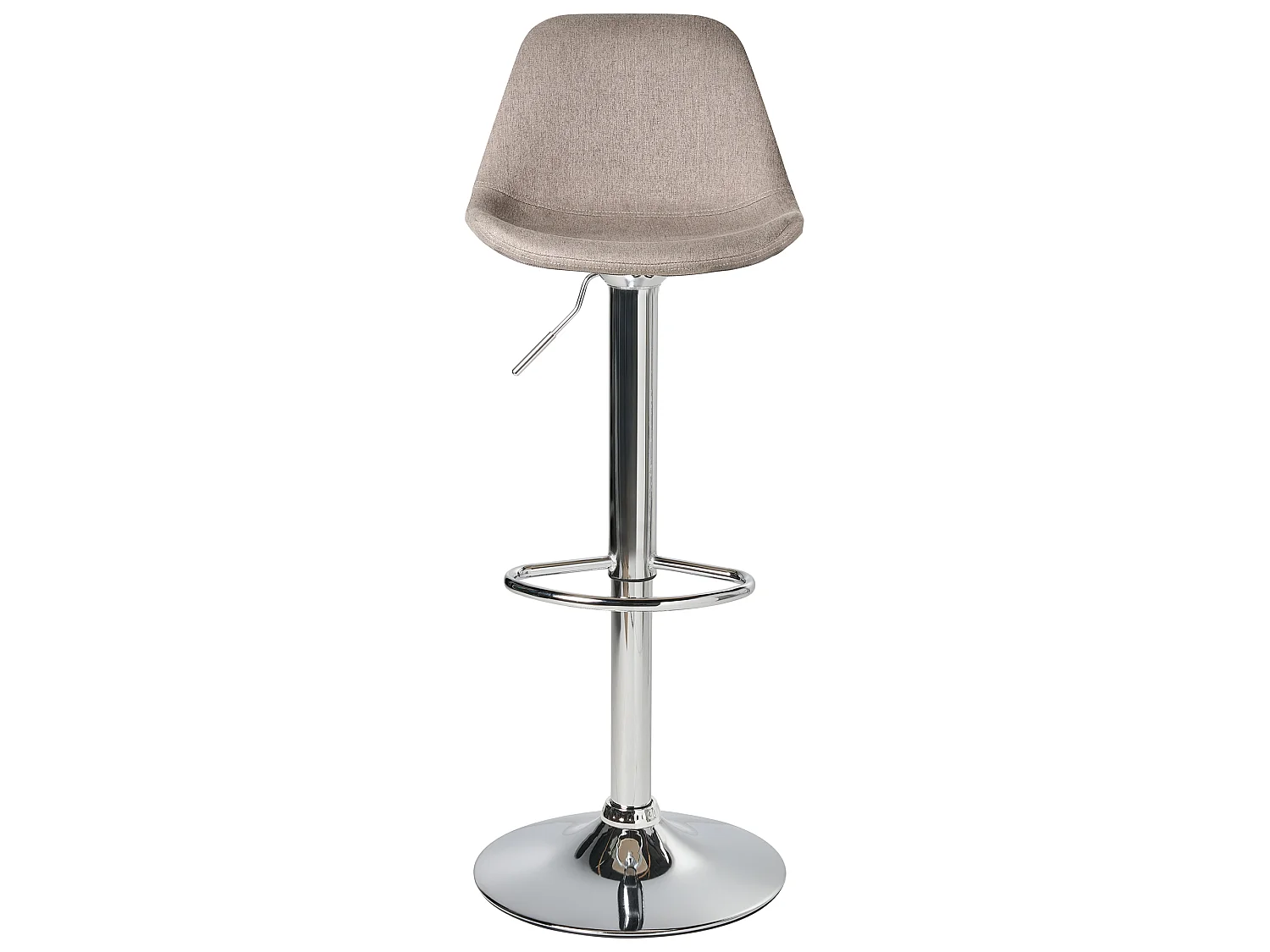 Lot de 2 tabourets de bar KAHLA Tissu Taupe