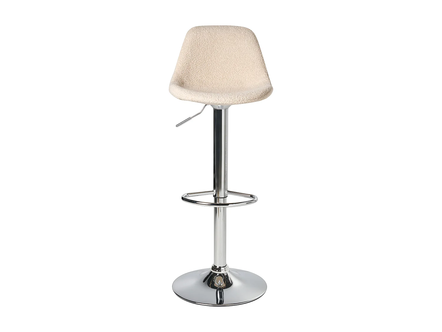 Lot de 2 tabourets de bar KAHLA Bouclé Beige clair