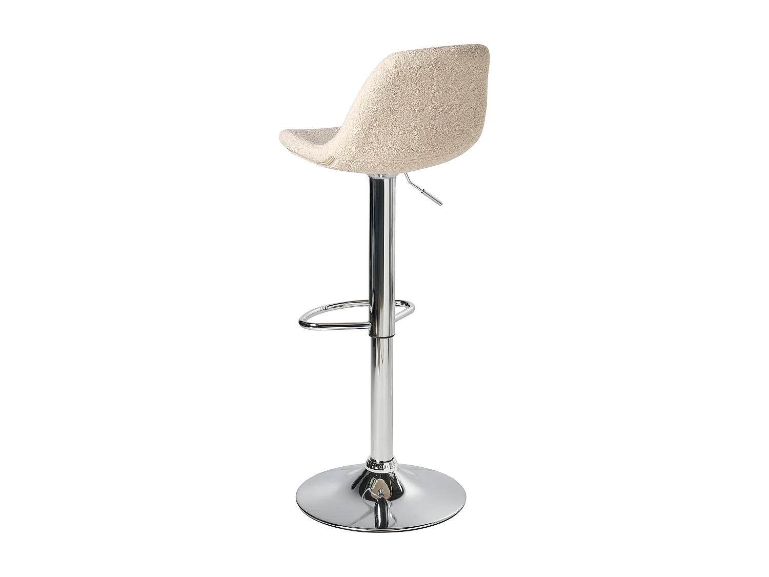 Lot de 2 tabourets de bar KAHLA Bouclé Beige clair