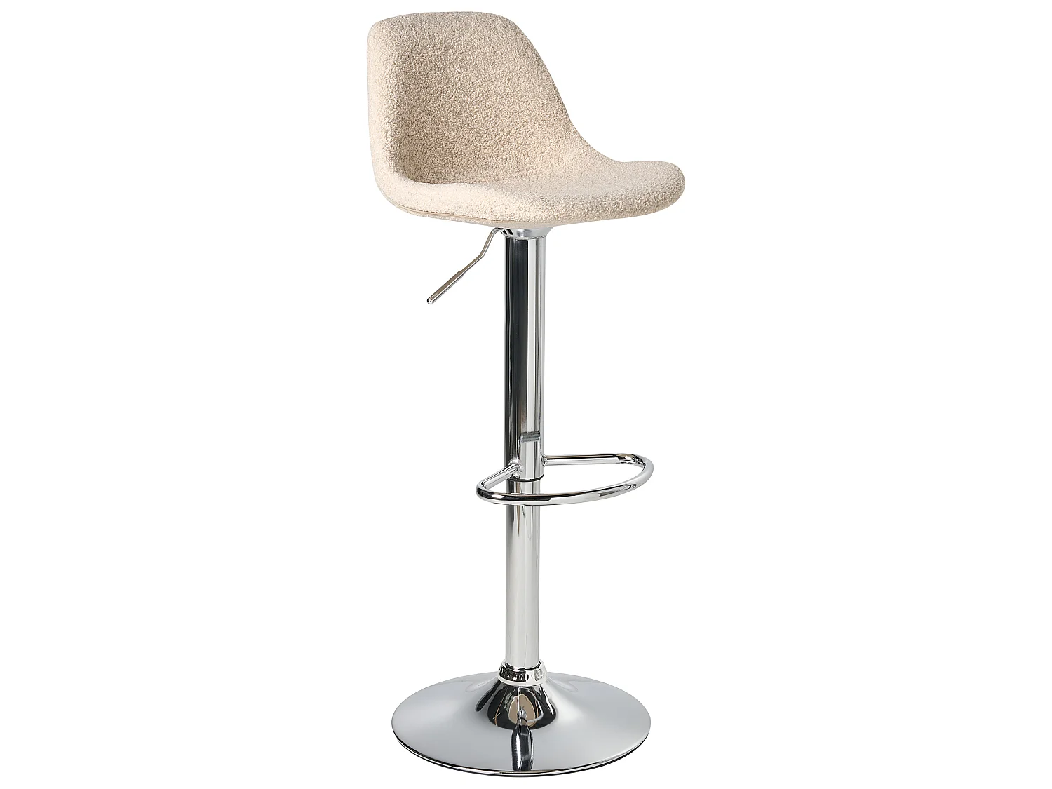 Lot de 2 tabourets de bar KAHLA Bouclé Beige clair