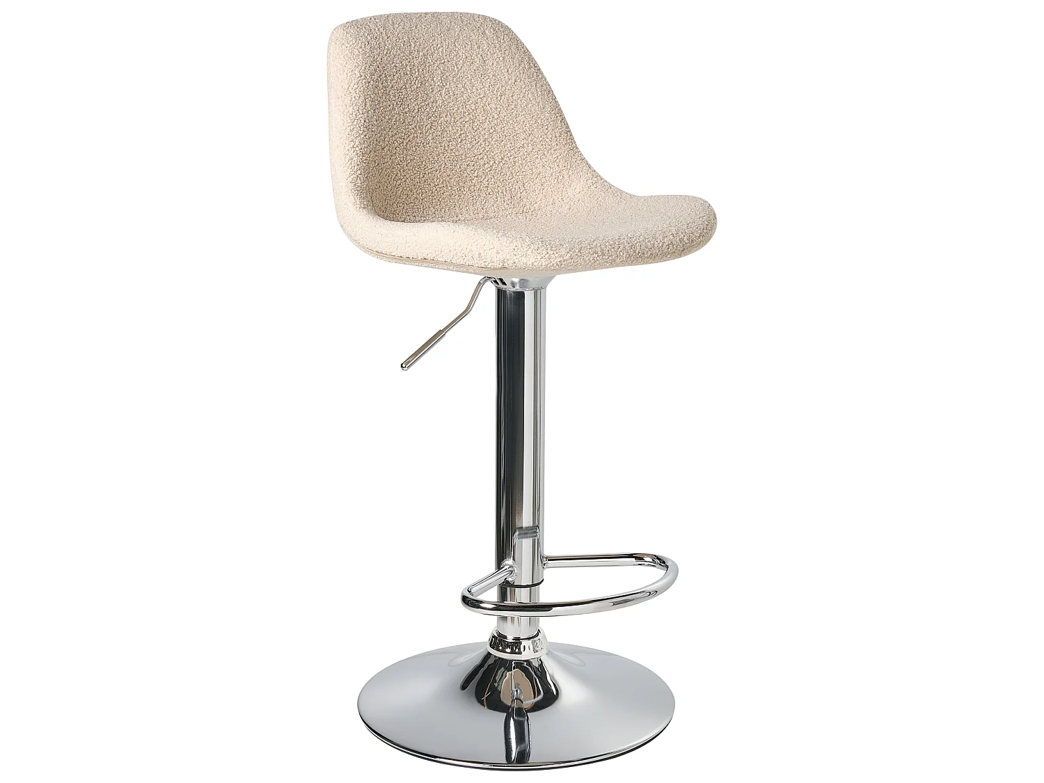 Lot de 2 tabourets de bar KAHLA Bouclé Beige clair