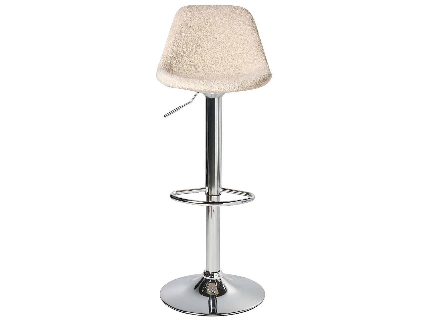 Lot de 2 tabourets de bar KAHLA Bouclé Beige clair