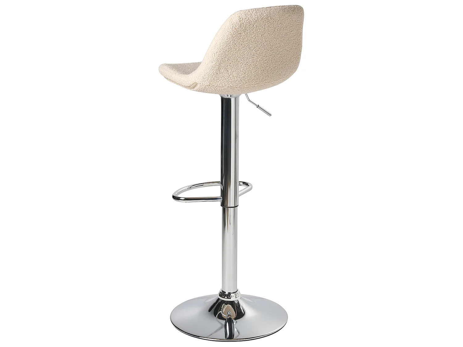 Lot de 2 tabourets de bar KAHLA Bouclé Beige clair
