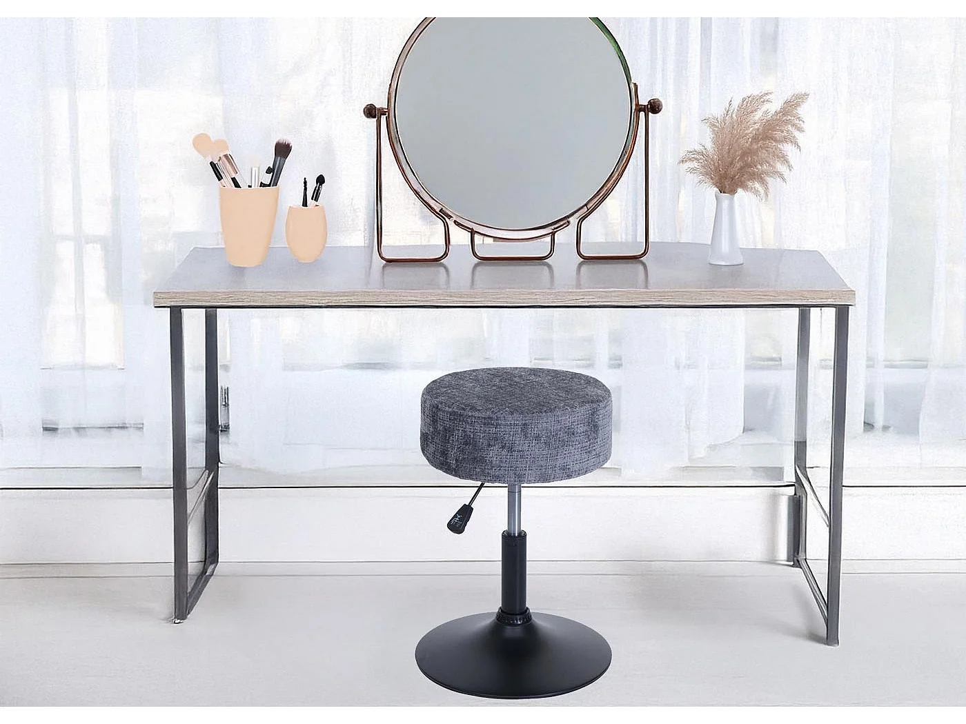 Tabouret MCW-C22 (lot de 2),  gris foncé