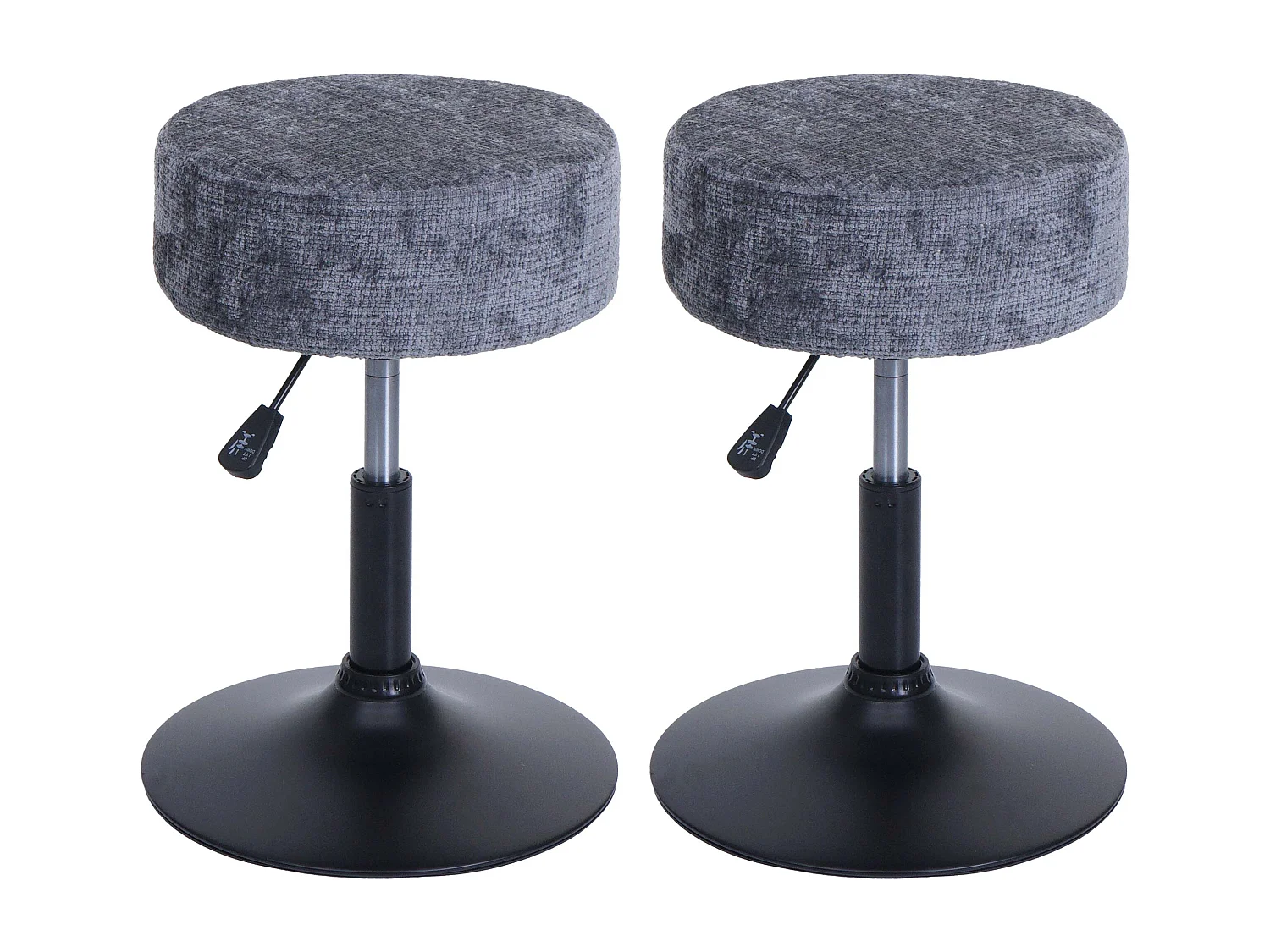 Hocker MCW-C22 (2er-Set), Dunkelgrau