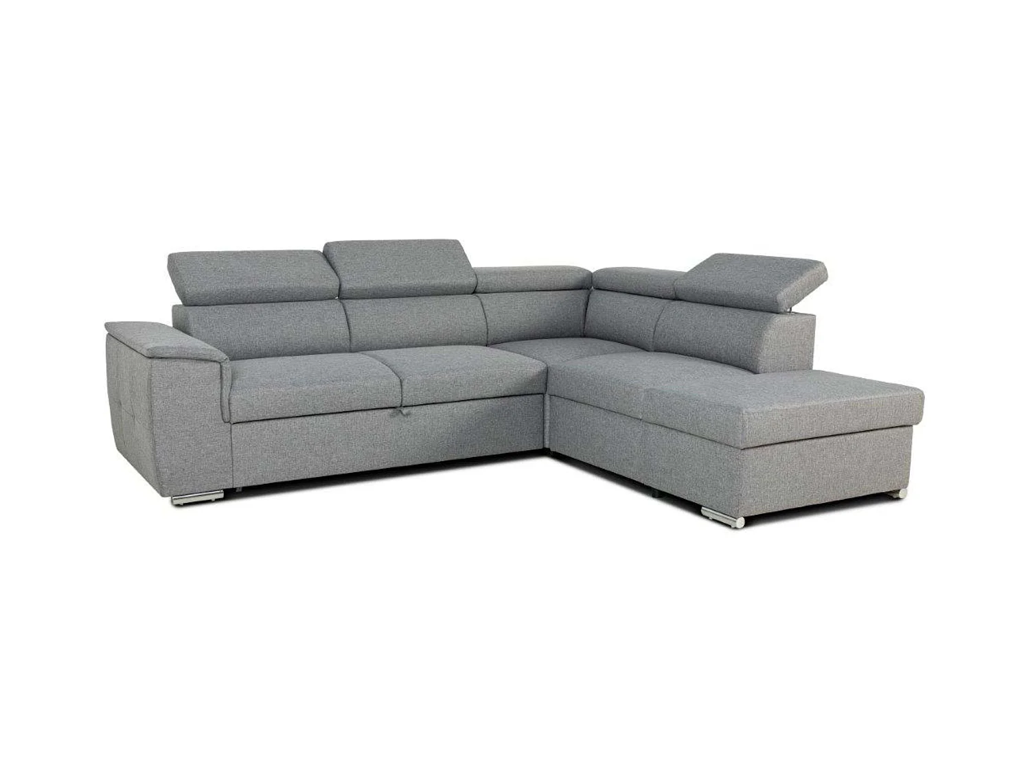 Sofá Cama Daitana Gris Reclinable con Arcón 260x77/94x216 cm Sala
