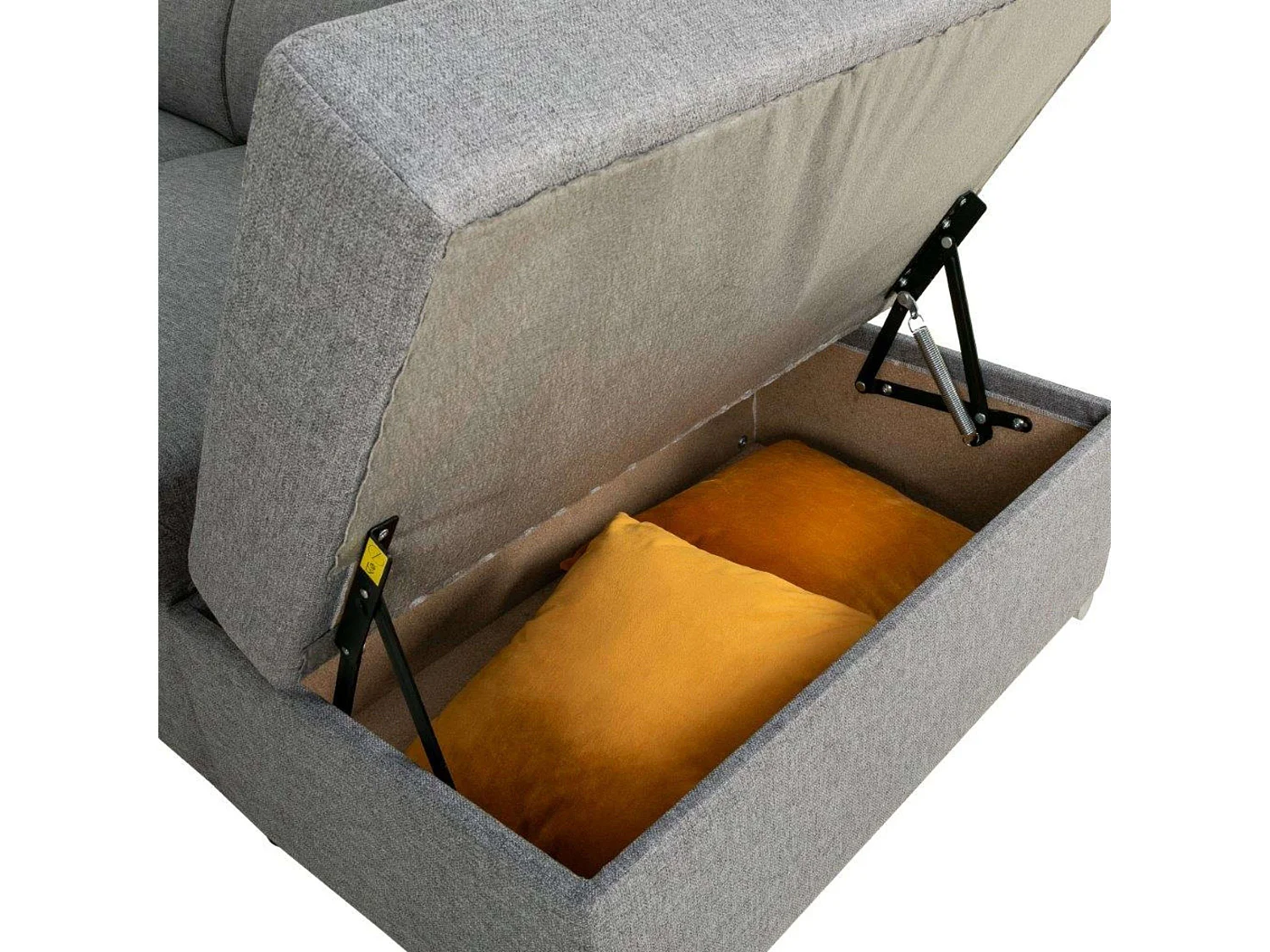 Sofá Cama Daitana Gris Reclinable con Arcón 260x77/94x216 cm Sala