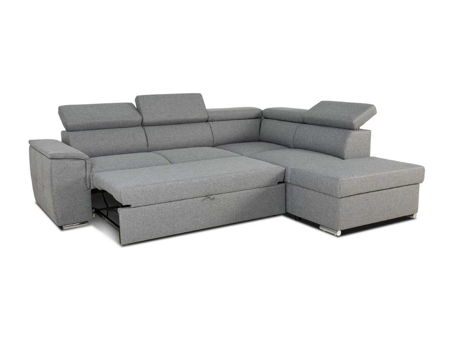 Sofá Cama Daitana Gris Reclinable con Arcón 260x77/94x216 cm Sala