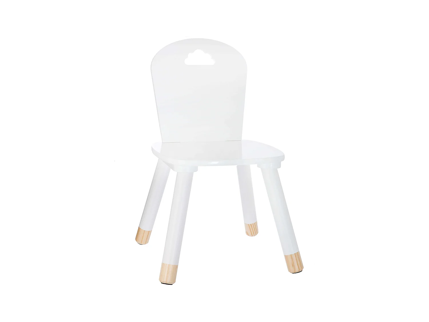 Pack Dormitorio Infantil Douceur Mesa, Sillas y Perchero Blanco