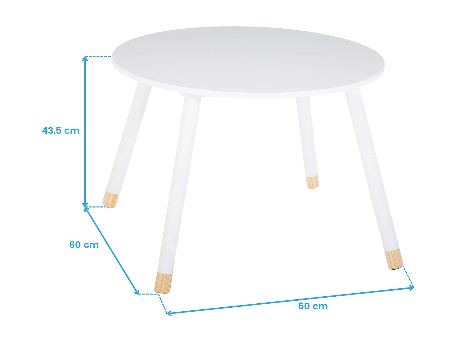 Pacote de quarto infantil Douceur: mesa, cadeiras e cabideiro branco