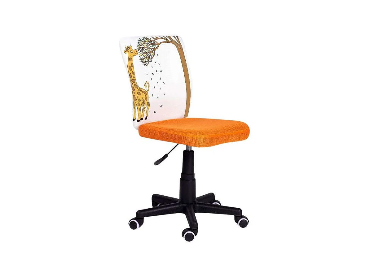 Cadeira infantil com rodas e marcadores Paint Me Giraffe Laranja/Branco 77x39 cm