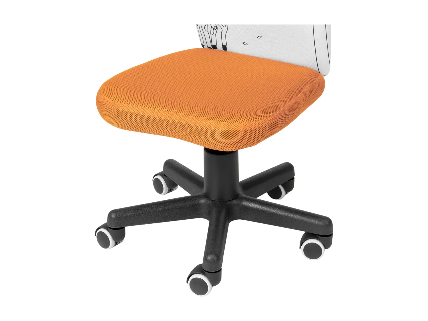 Chaise enfant à roulettes Paint Me Giraffe orange/blanc, feutres 77 x 39 cm