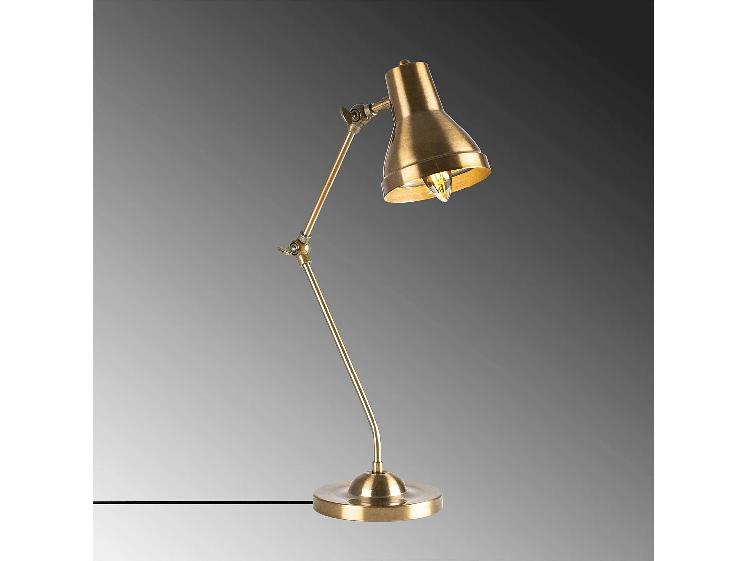 Lampe de bureau articulée vintage, finition dorée SILE