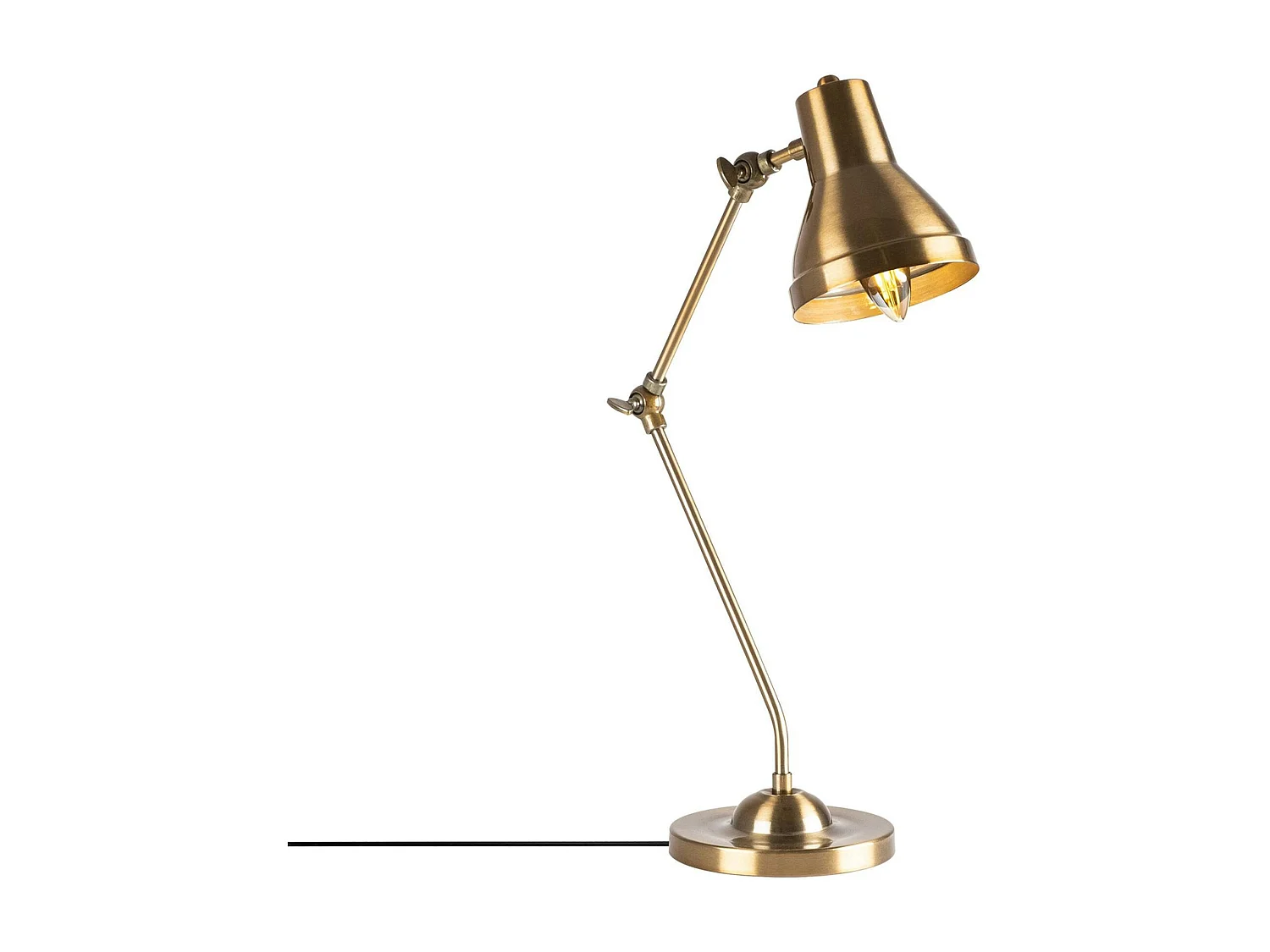 Lampe de bureau articulée vintage, finition dorée SILE