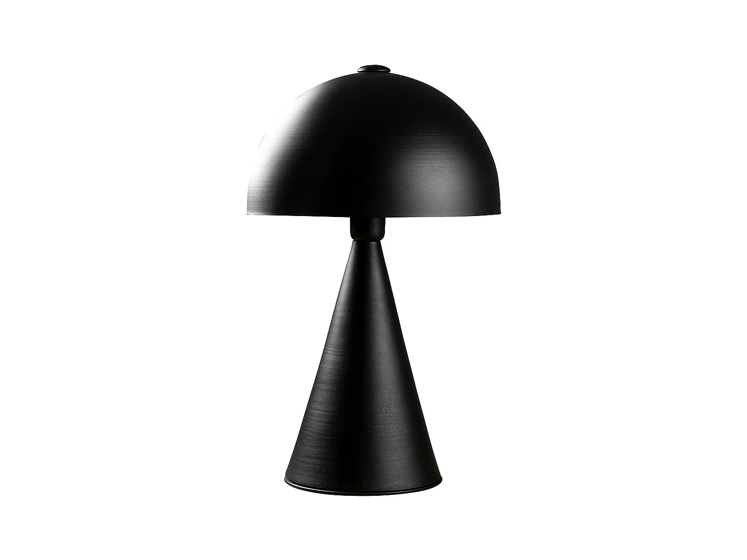 Lampe de table design noire, abat-jour rond vintage SILE