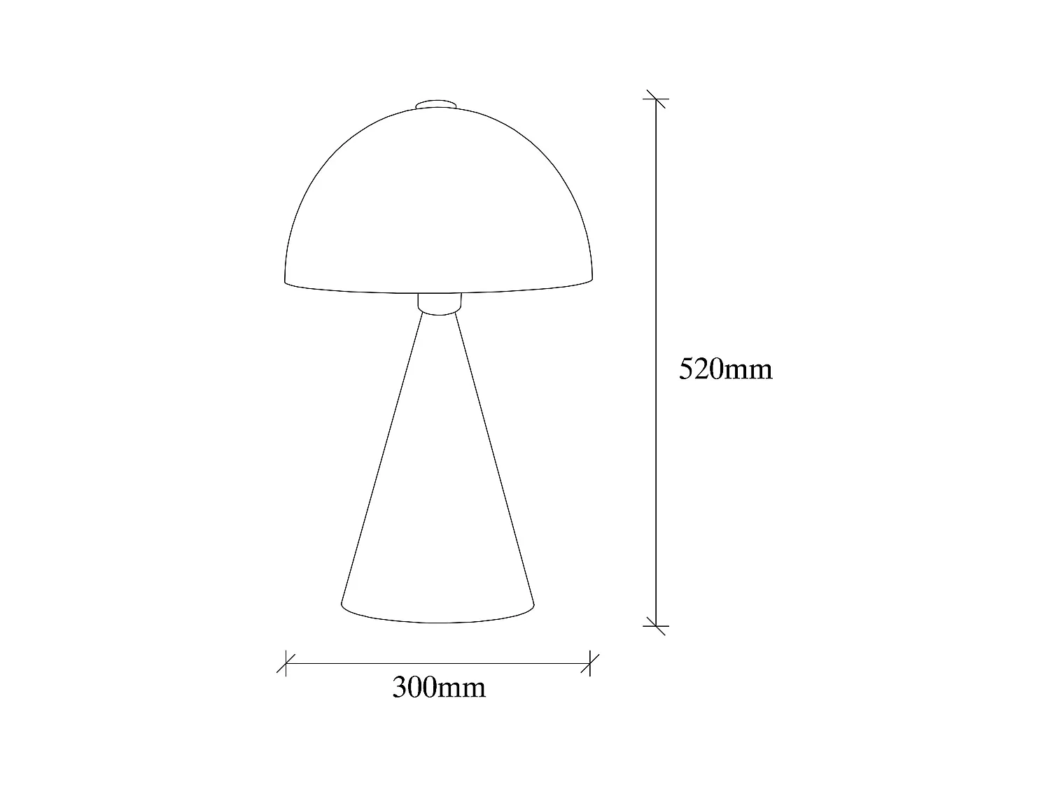 Lampe de table design noire, abat-jour rond vintage SILE