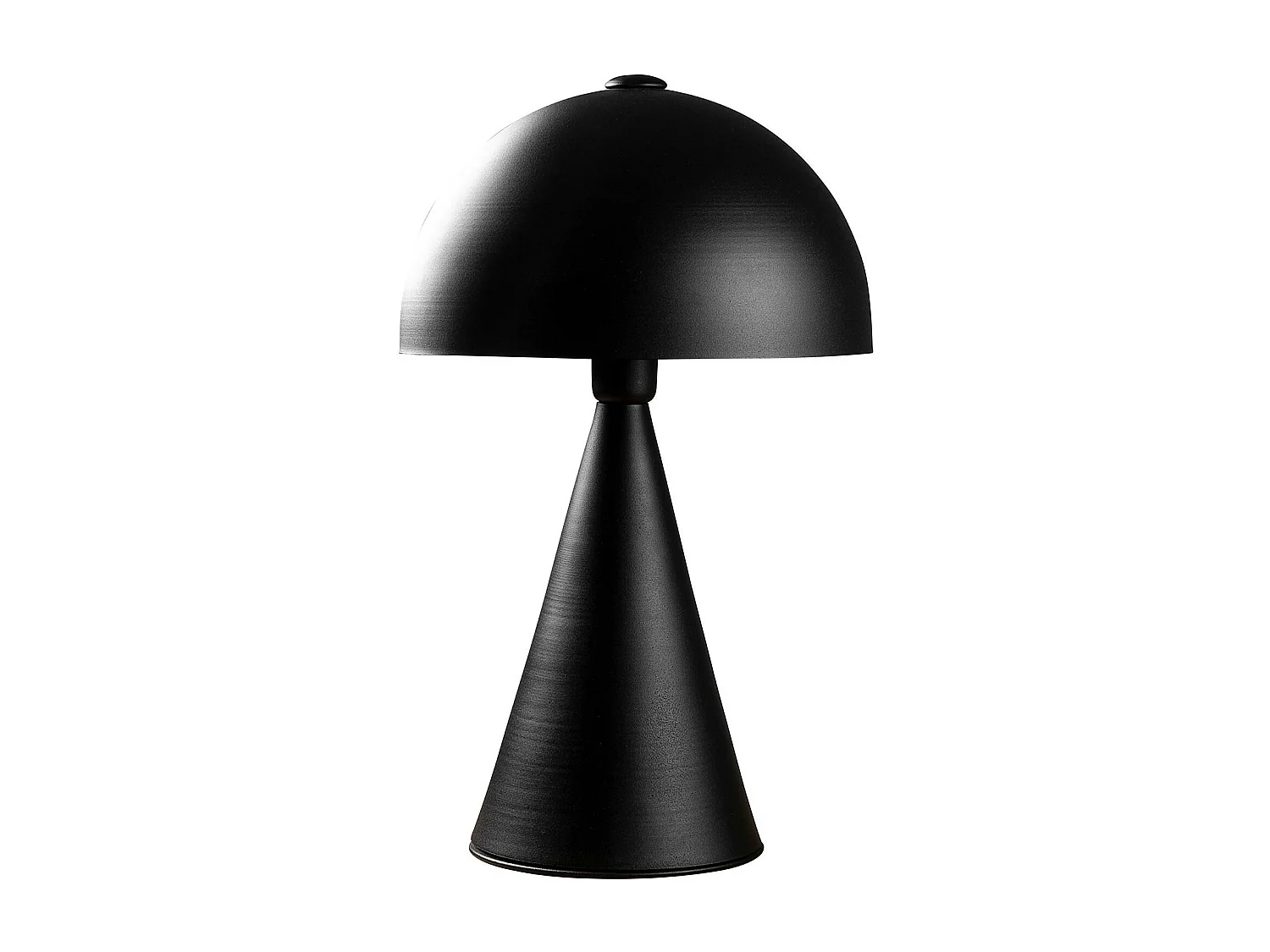 Lampe de table design noire, abat-jour rond vintage SILE