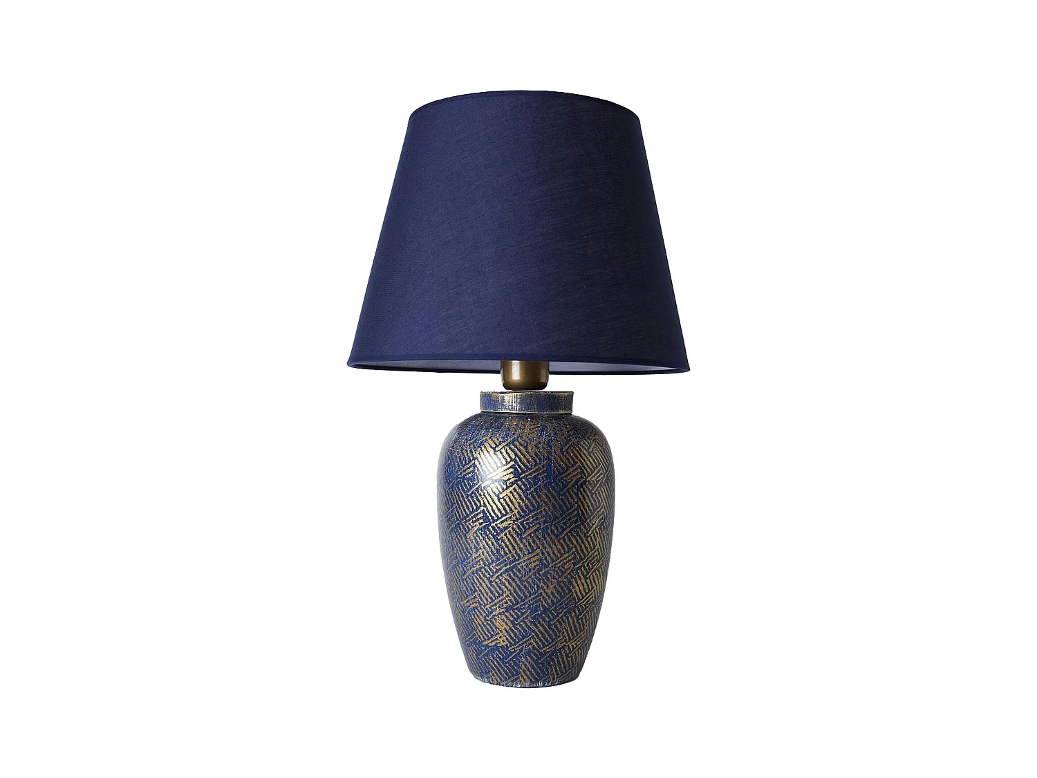 Lampe de salon moderne bleue avec motifs dorés KARS