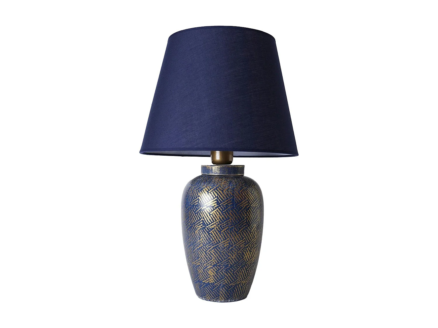 Lampe de salon moderne bleue avec motifs dorés KARS