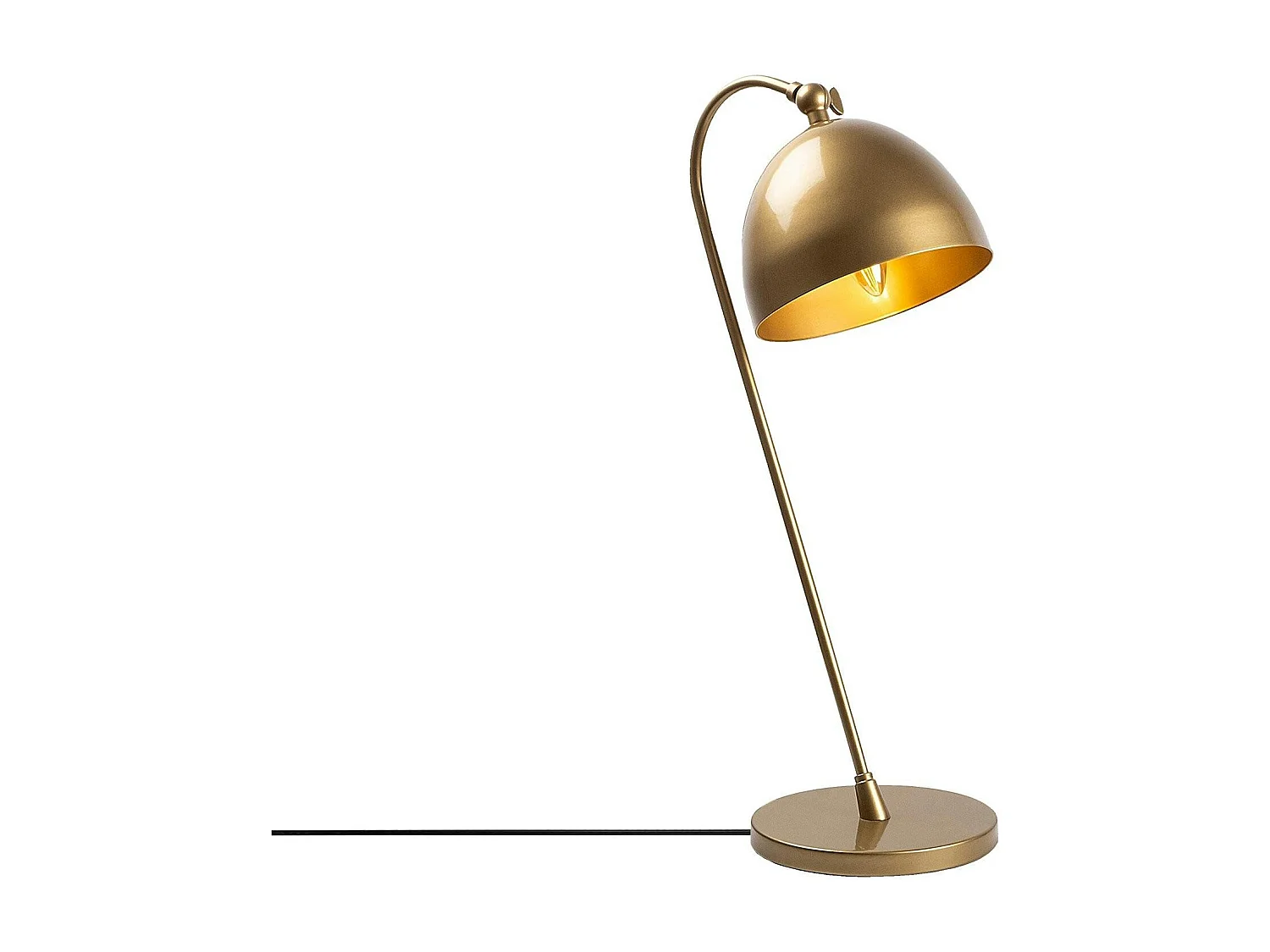 Lampe de chevet vintage cuivrée, abat-jour rond orientable SILE