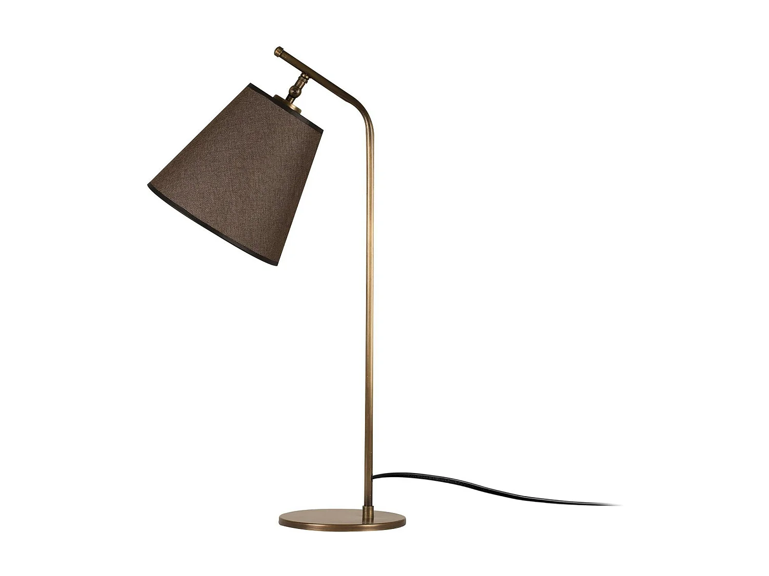 Lampe de chevet vintage, abat-jour marron orientable ZURICH