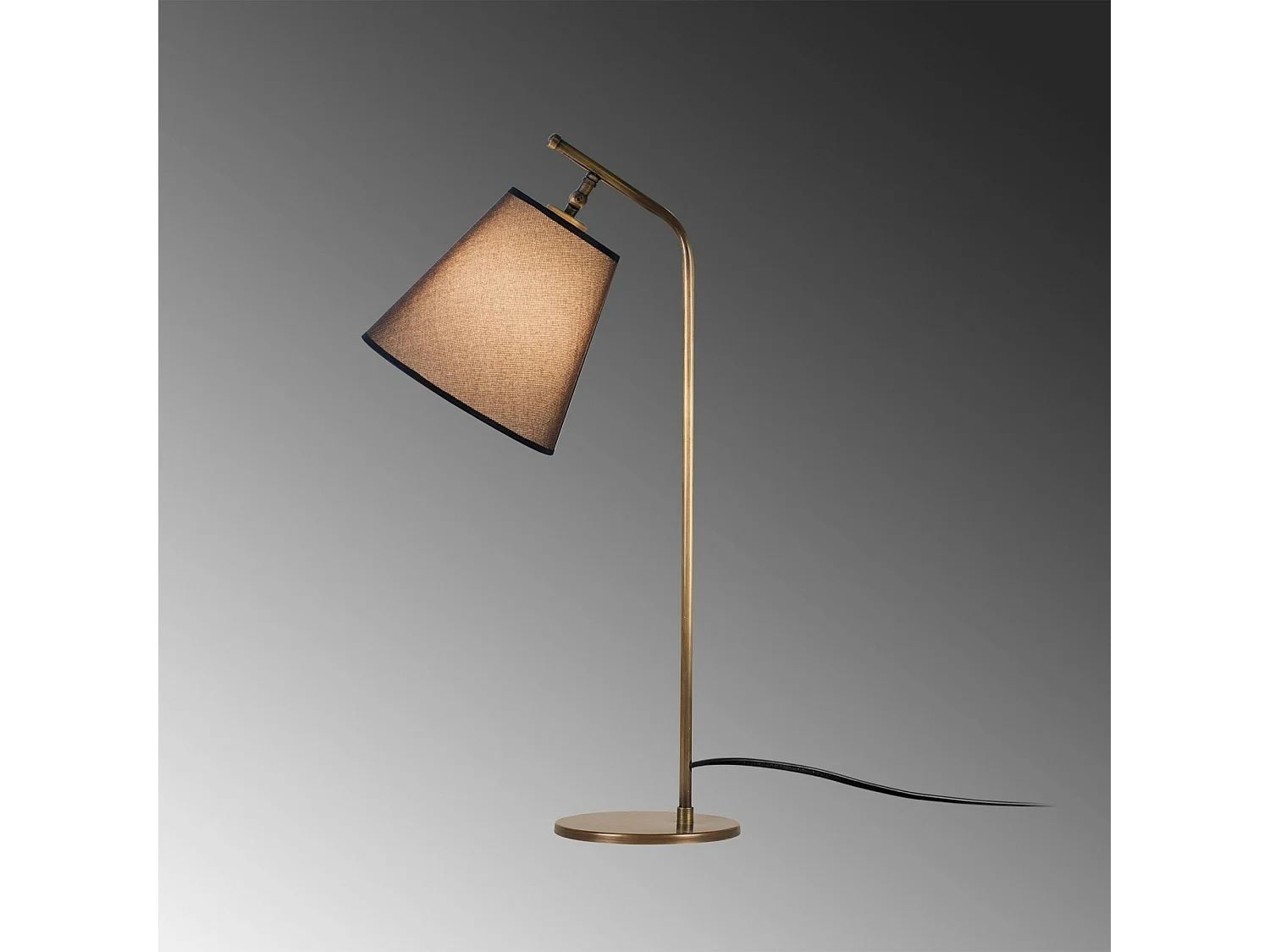 Lampe de chevet vintage, abat-jour marron orientable ZURICH