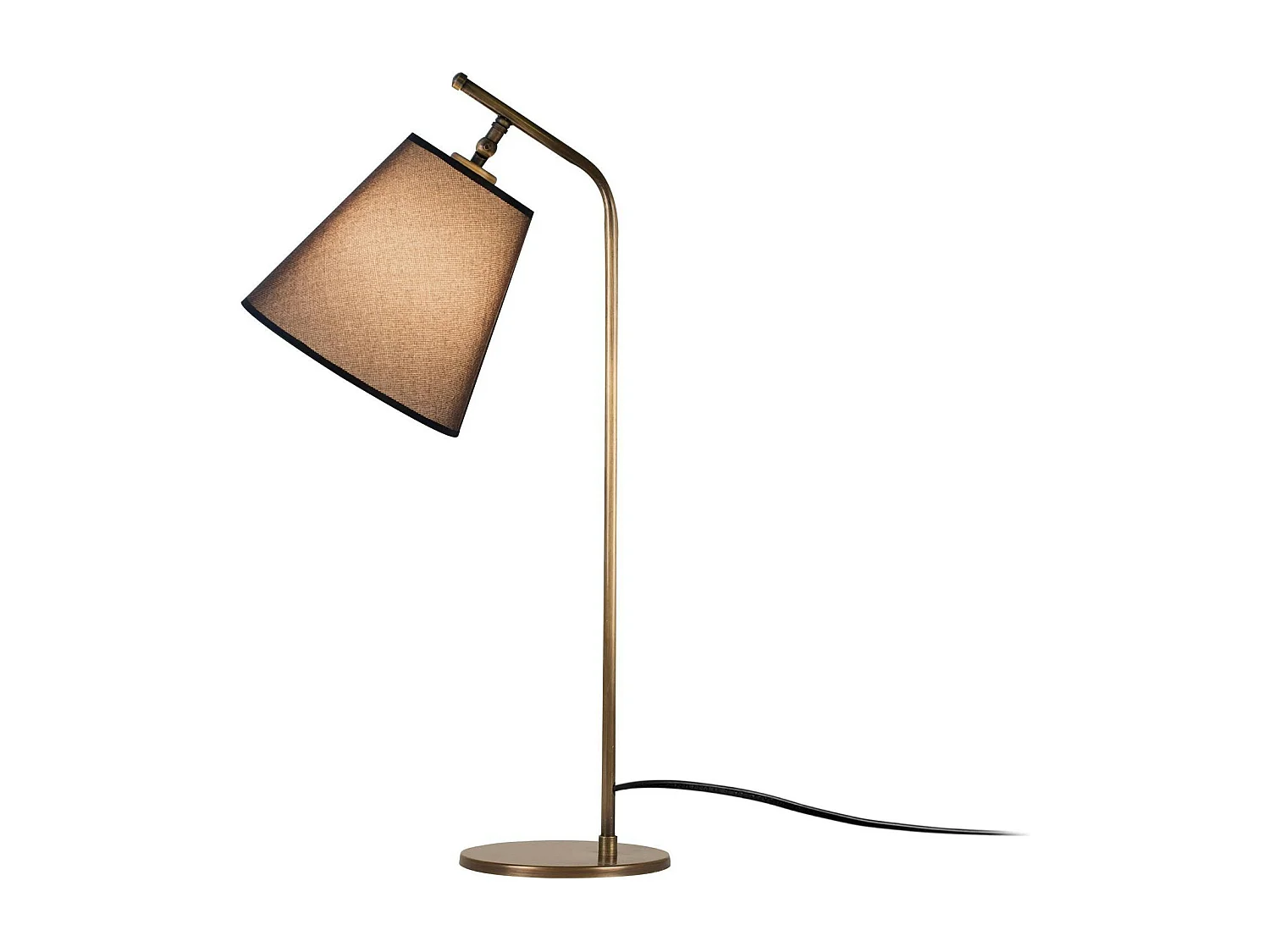 Lampe de chevet vintage, abat-jour marron orientable ZURICH