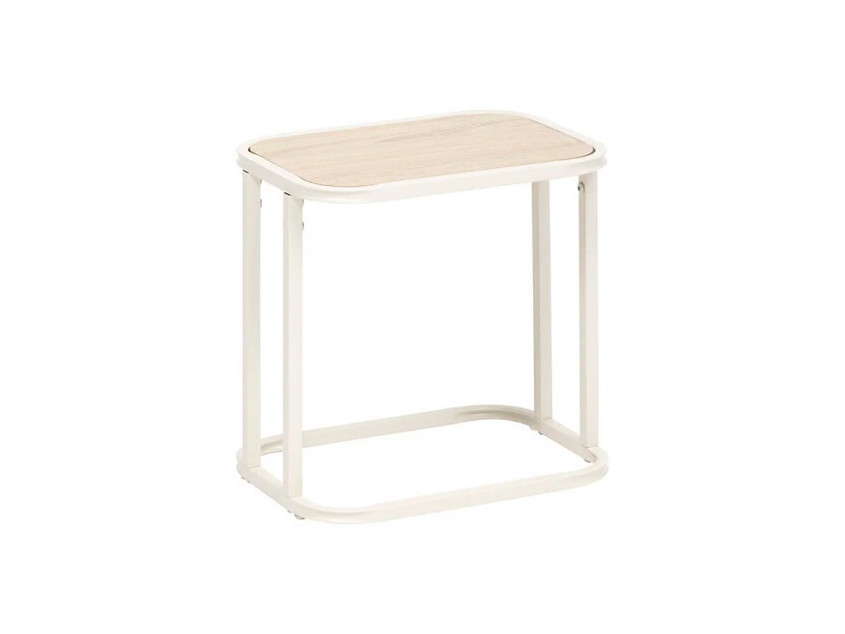 Lot de 2 Tables d'Appoint Gigognes "Curvy" 46cm Naturel